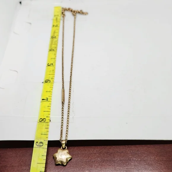 Lucky Brand Dainty Lotus Flower Gold Tone "Healing" Adjustable Necklace Floral - Picture 5 of 5